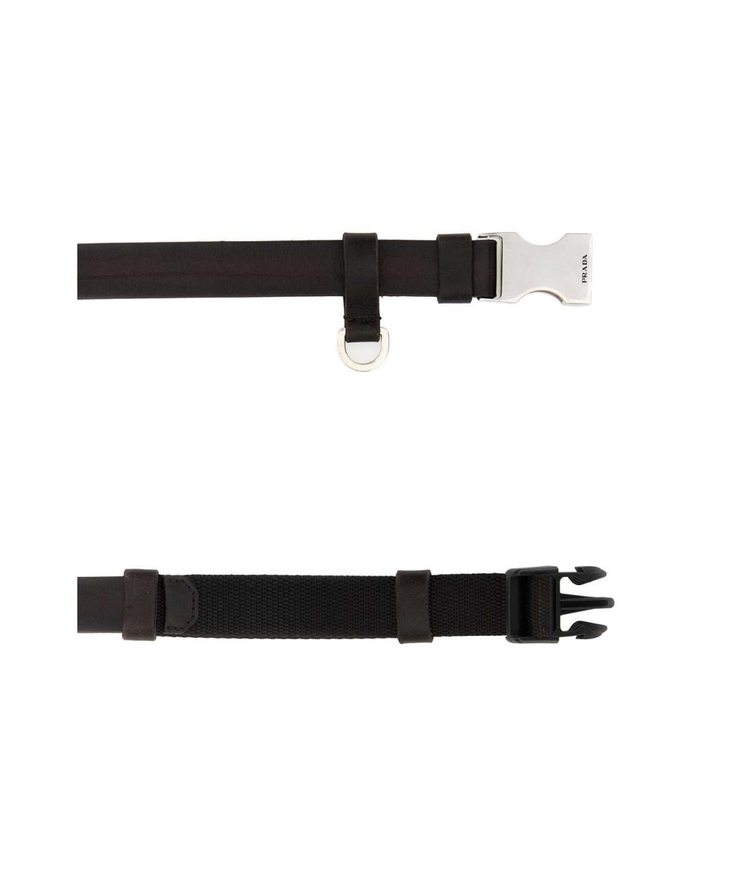 PRADA Коричневый кожаный ремень, фото 2