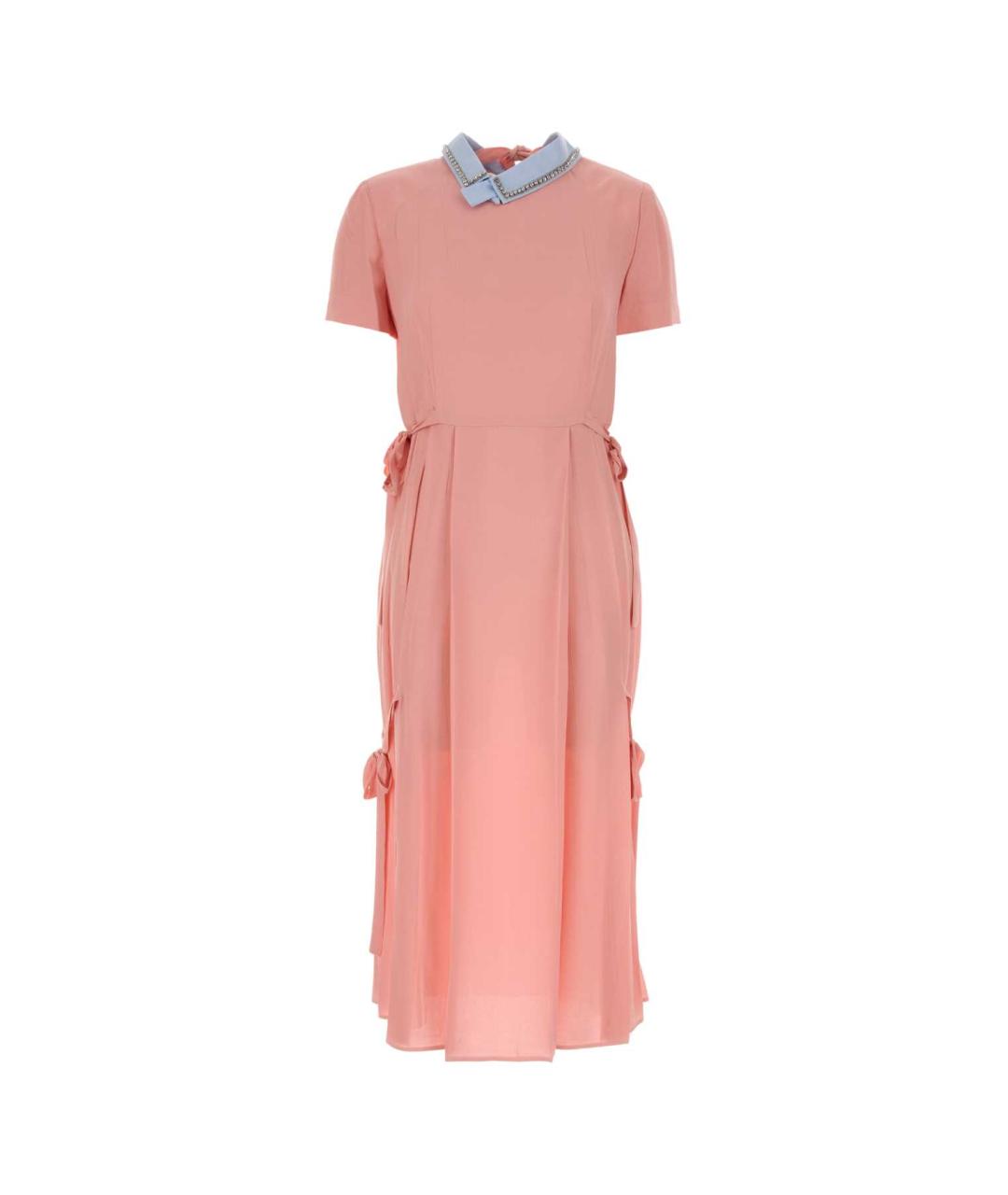 PRADA Розовое креповое повседневное платье, фото 1