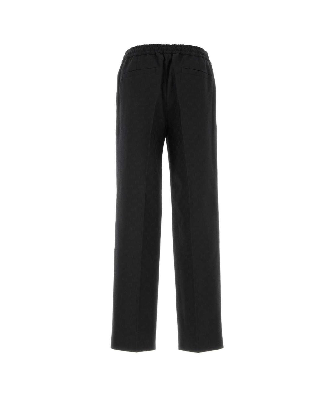 GUCCI Черные полиэстеровые повседневные брюки, фото 2