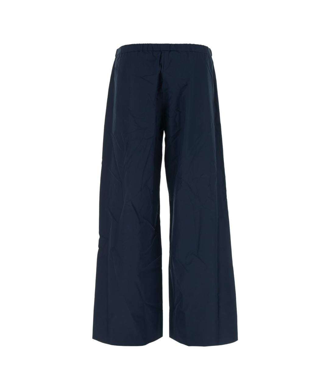 'S MAX MARA Синие хлопковые прямые брюки, фото 2