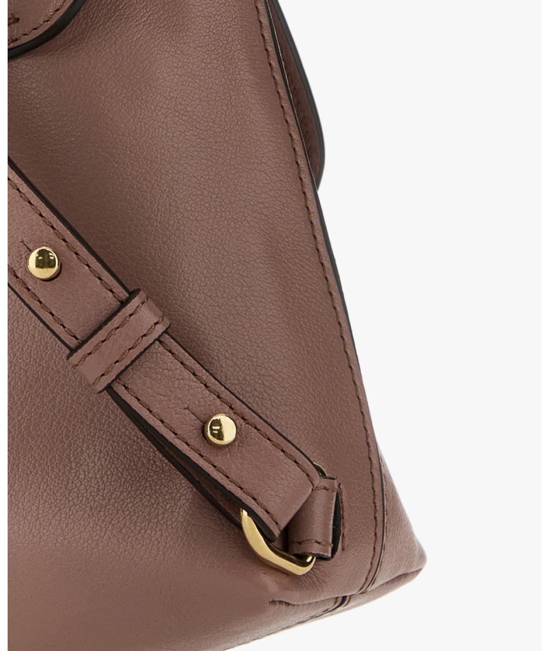 CHLOE Розовый кожаный рюкзак, фото 4