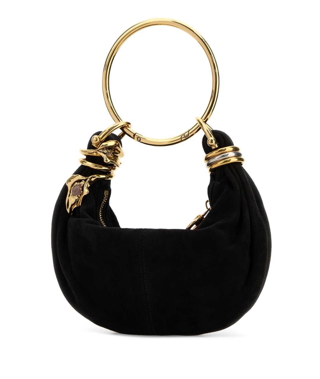 CHLOE Черная кожаная сумка с короткими ручками, фото 2