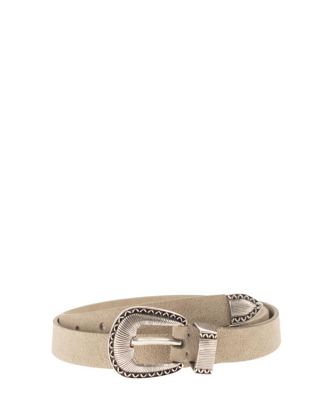 BRUNELLO CUCINELLI Бежевый кожаный ремень, фото 1