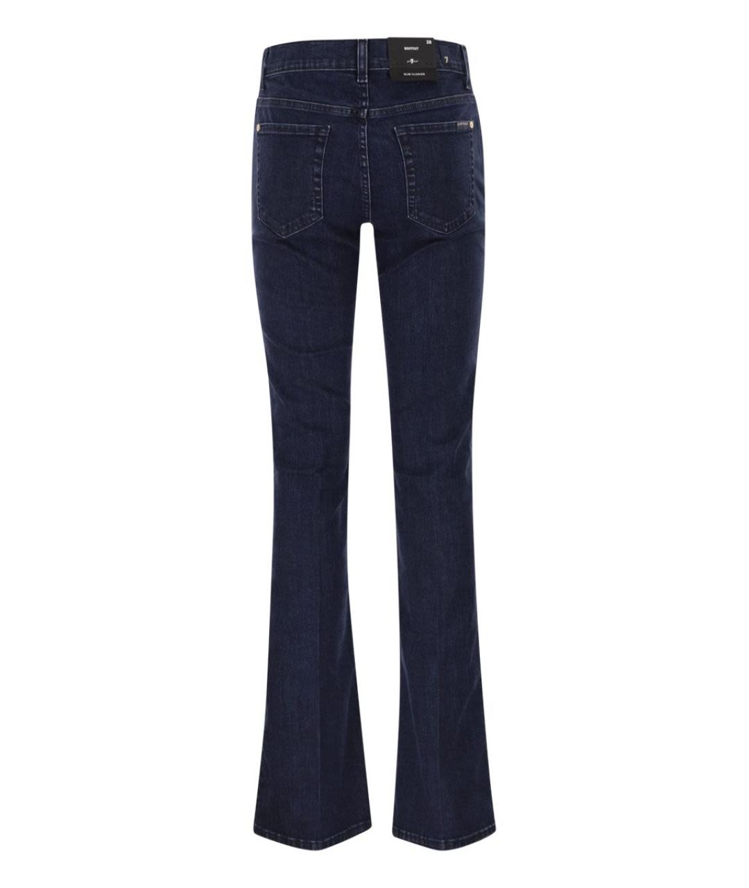 7 FOR ALL MANKIND Темно-синие хлопковые джинсы слим, фото 2