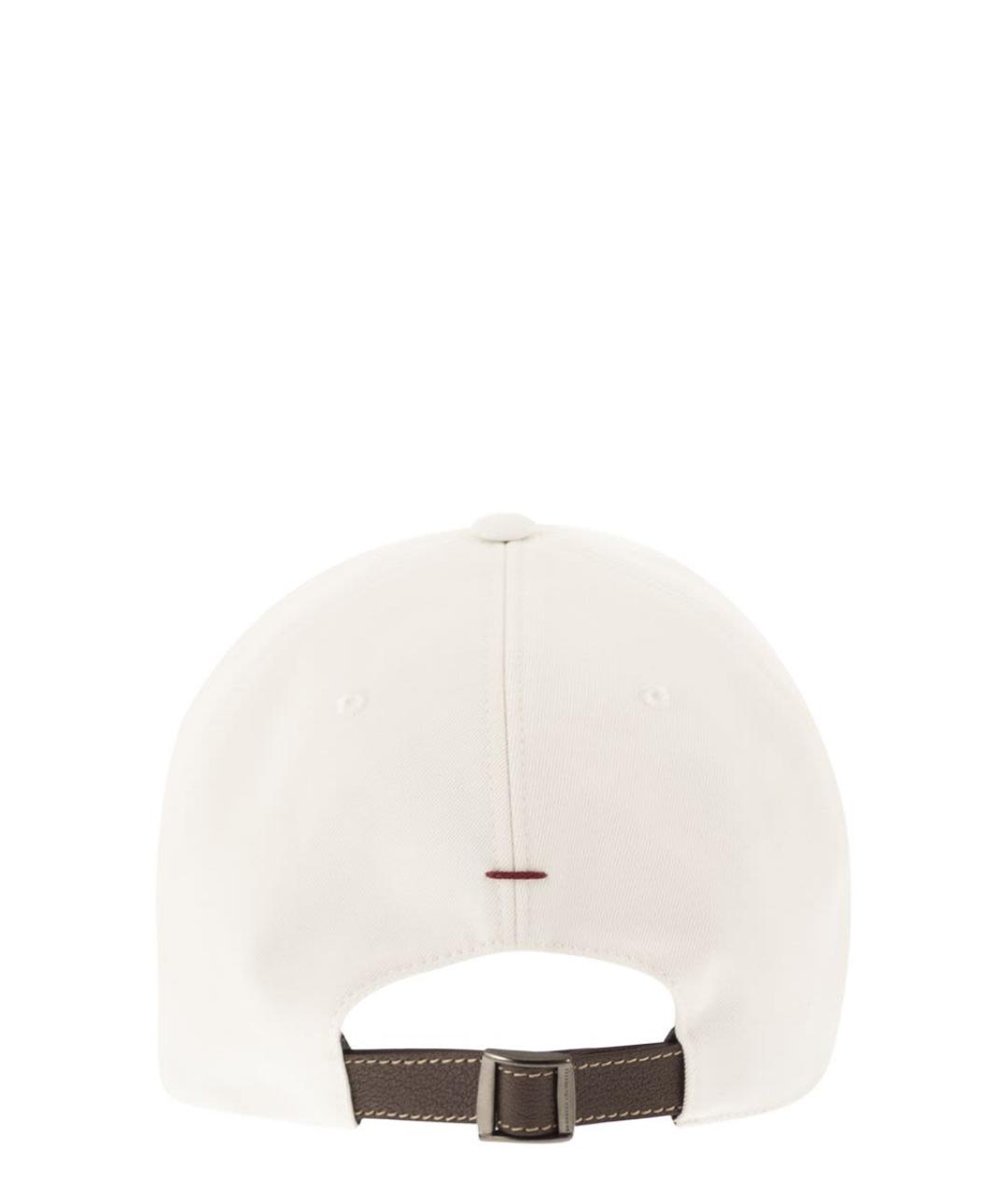 BRUNELLO CUCINELLI Белая хлопковая кепка/бейсболка, фото 2