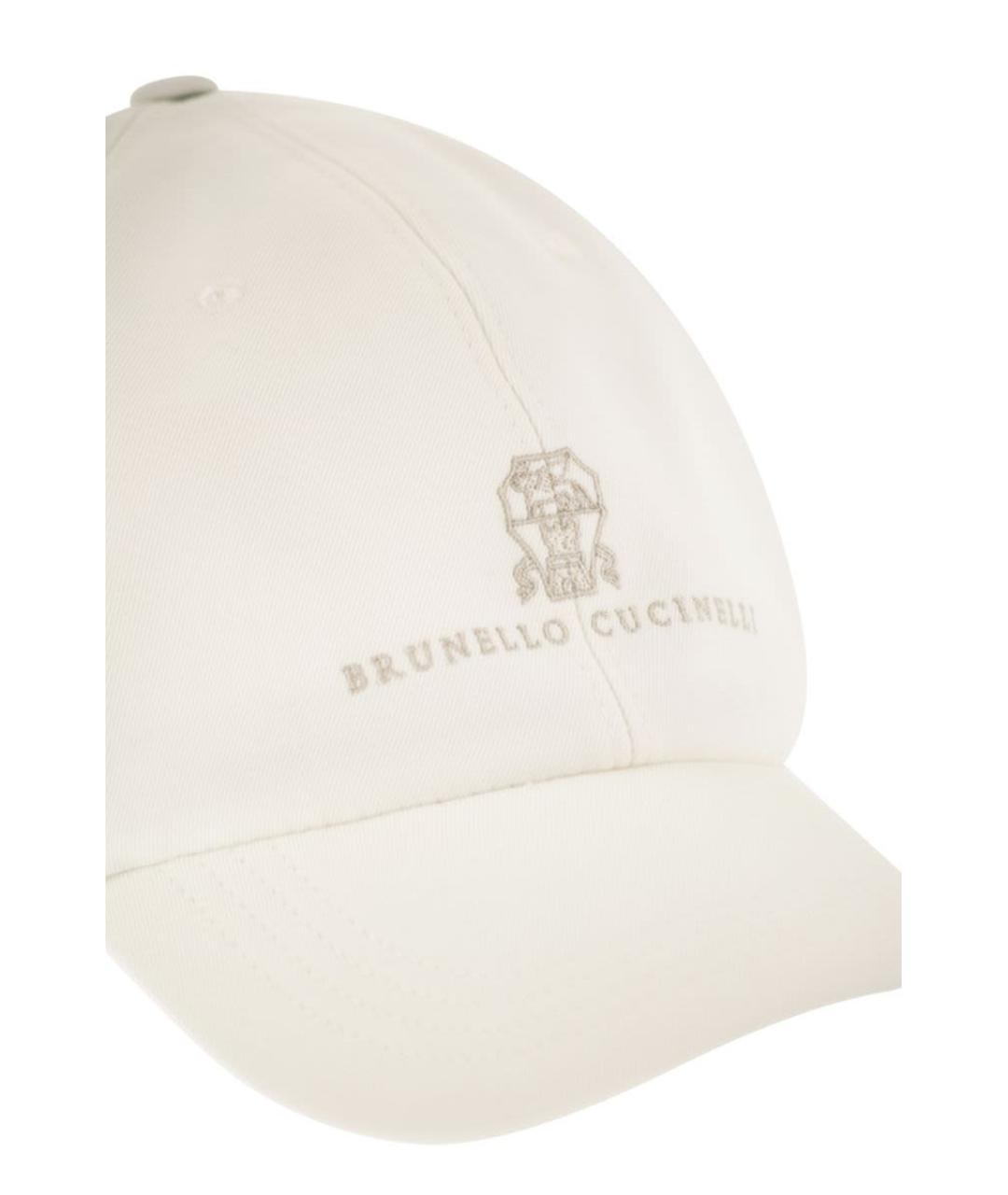 BRUNELLO CUCINELLI Белая хлопковая кепка/бейсболка, фото 4