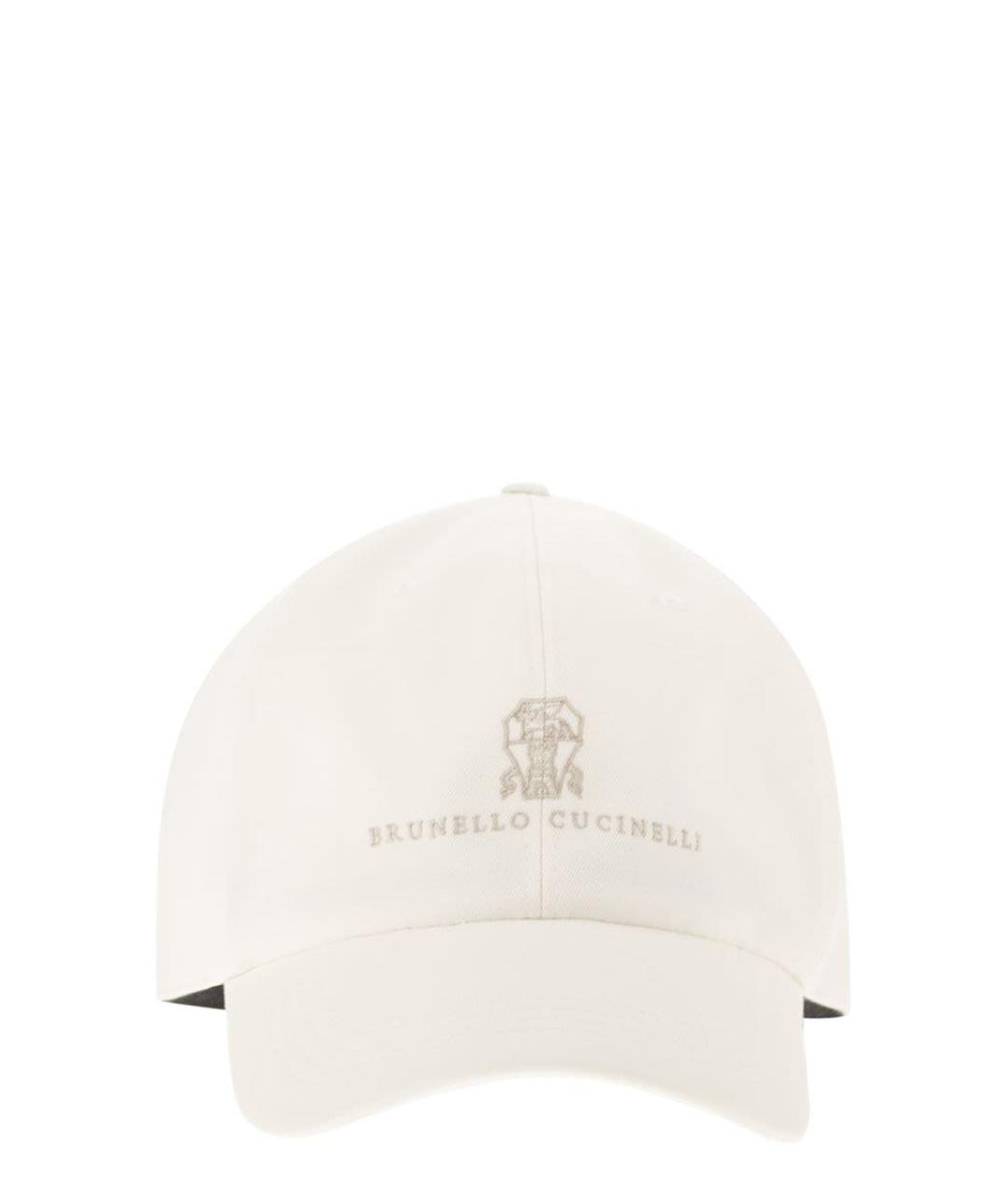 BRUNELLO CUCINELLI Белая хлопковая кепка/бейсболка, фото 1