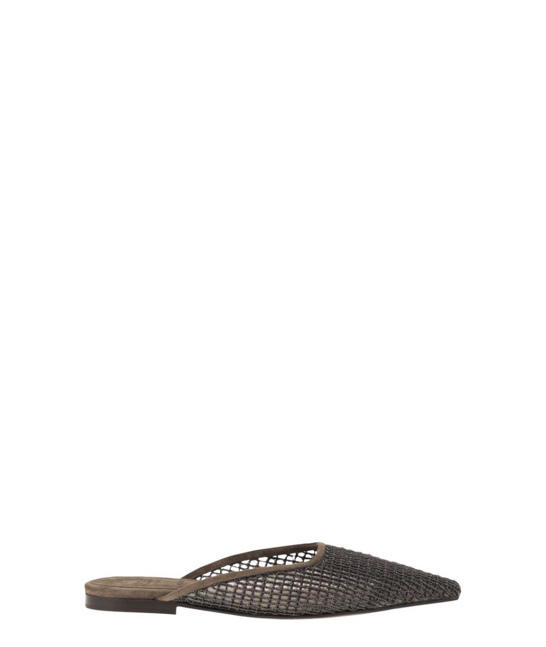 BRUNELLO CUCINELLI Коричневые замшевые мюли, фото 1