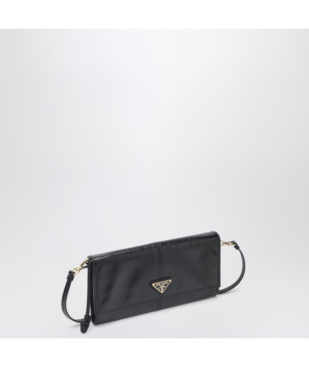 PRADA Черная кожаная сумка через плечо, фото 4