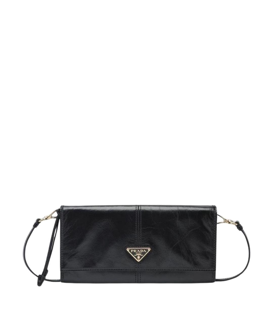 PRADA Черная кожаная сумка через плечо, фото 1