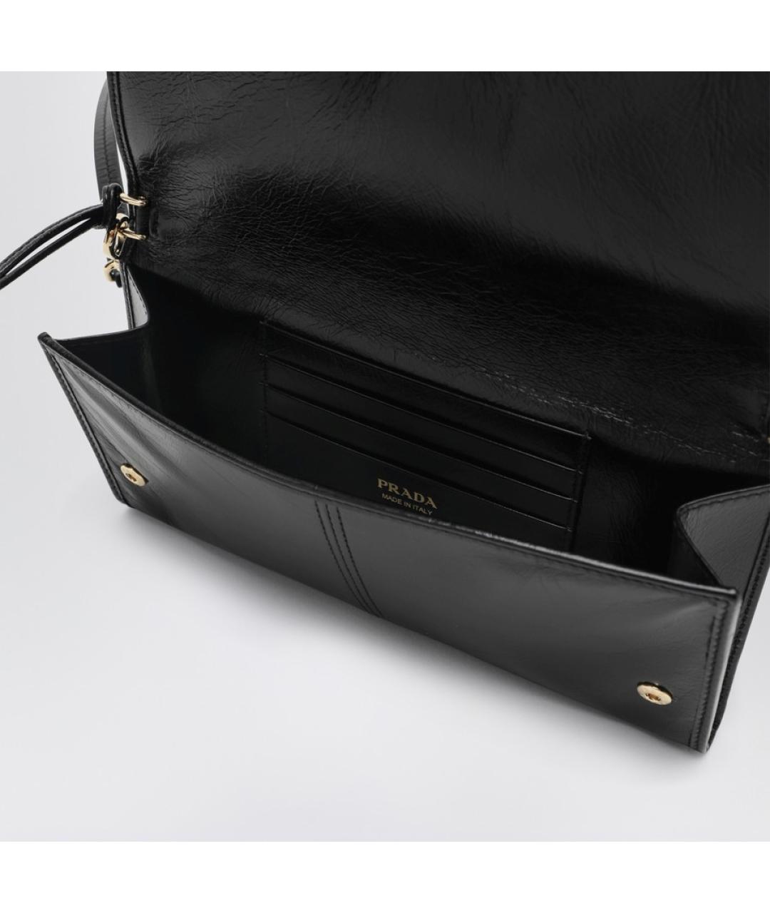 PRADA Черная кожаная сумка через плечо, фото 5