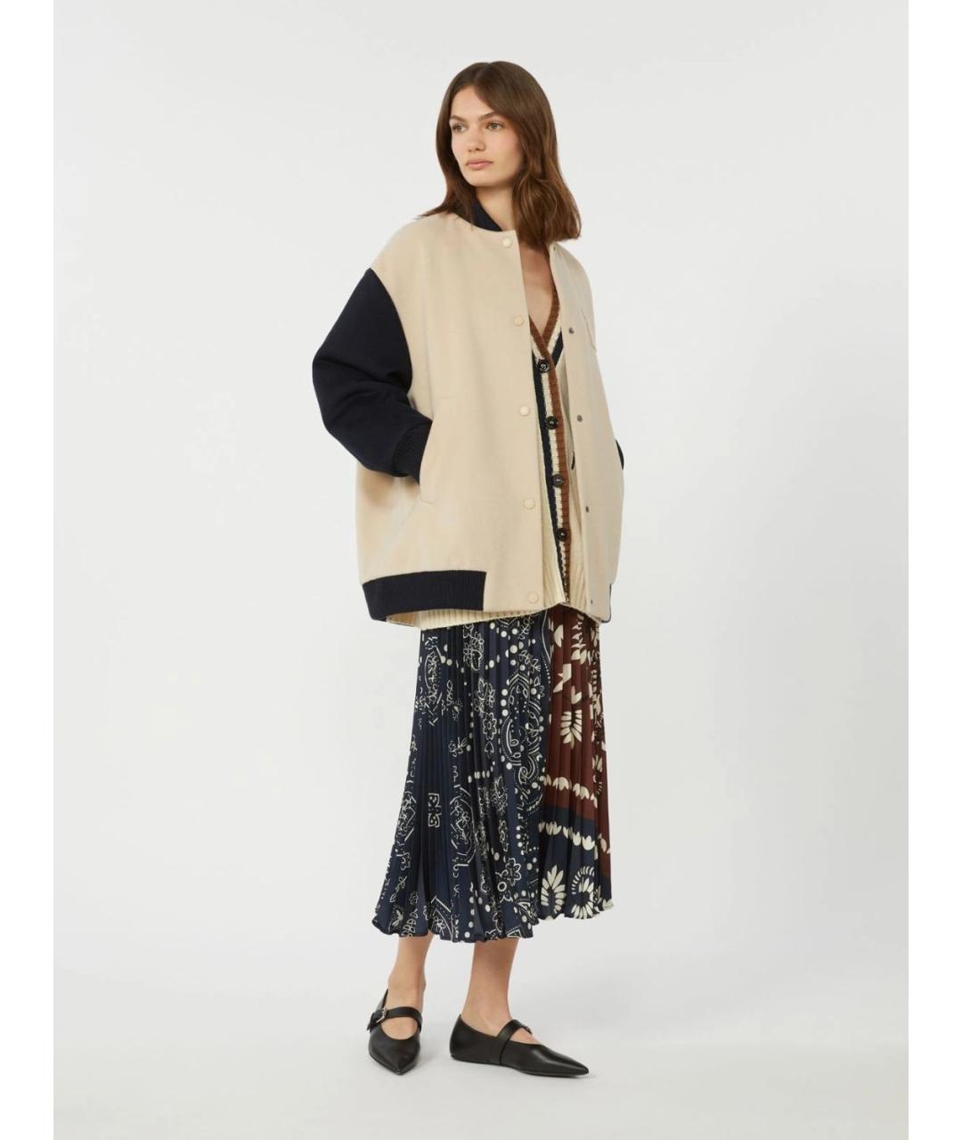 WEEKEND MAX MARA Мульти полиэстеровая юбка миди, фото 2