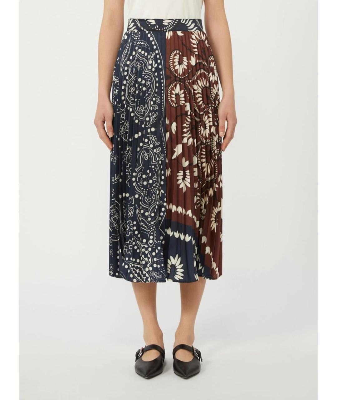 WEEKEND MAX MARA Мульти полиэстеровая юбка миди, фото 3