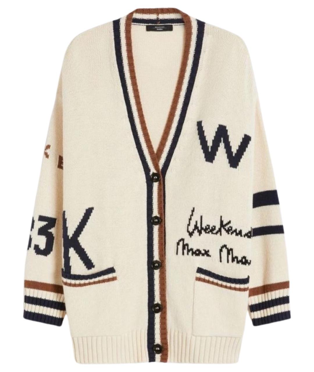 WEEKEND MAX MARA Бежевый хлопковый кардиган, фото 1