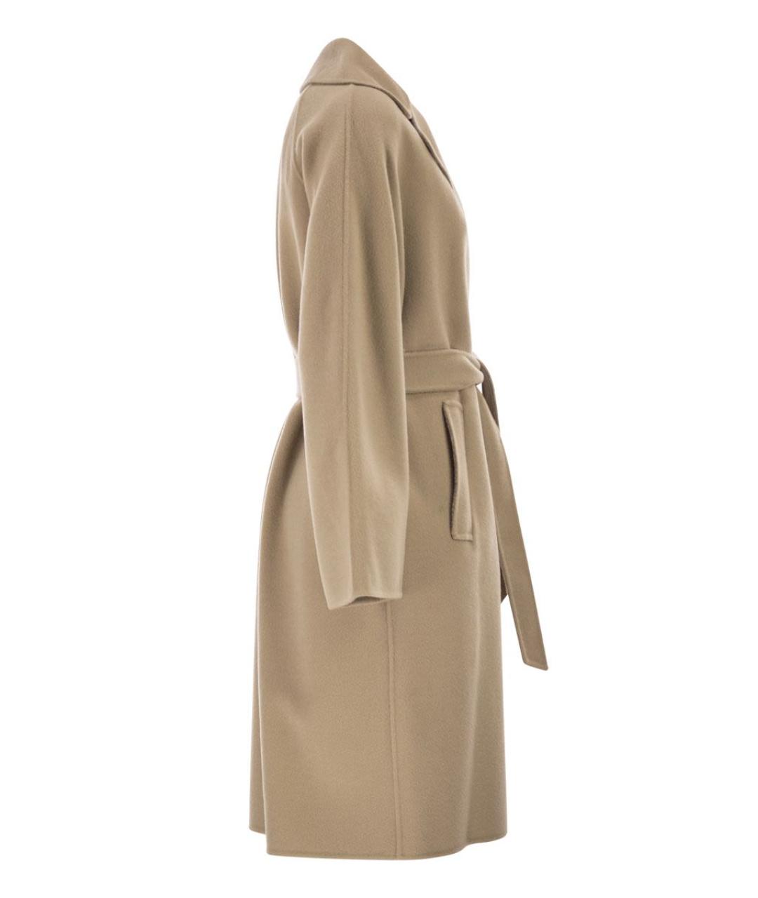 WEEKEND MAX MARA Бежевое шерстяное пальто, фото 3