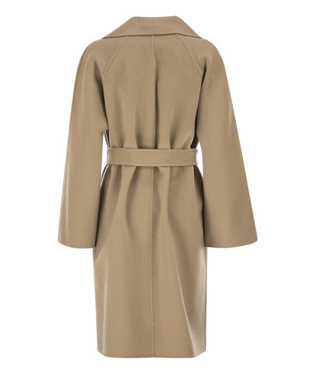 WEEKEND MAX MARA Бежевое шерстяное пальто, фото 2