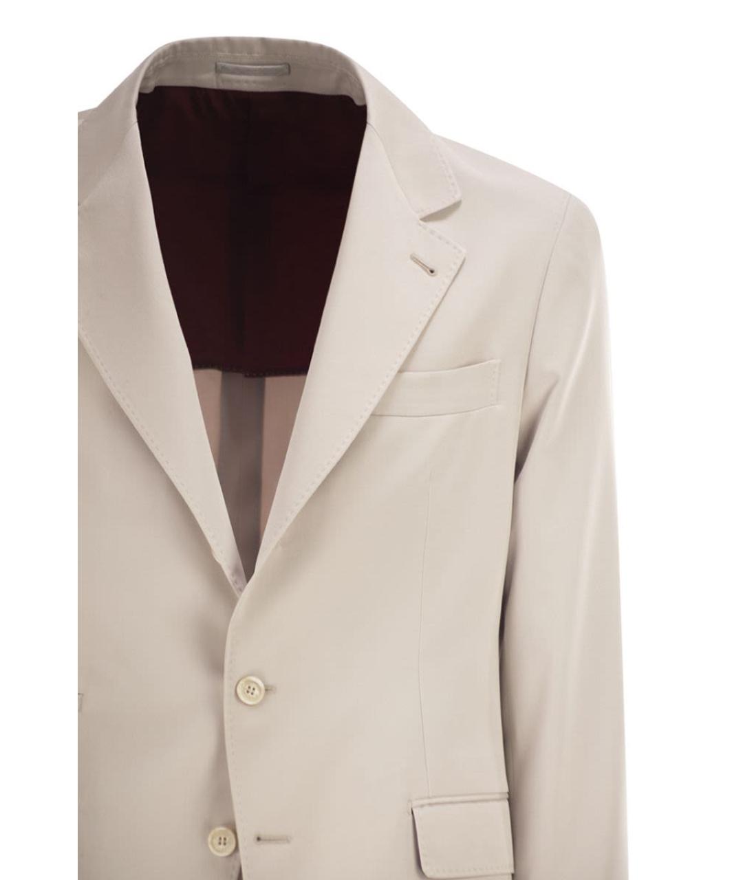 BRUNELLO CUCINELLI Бежевый классический костюм, фото 4
