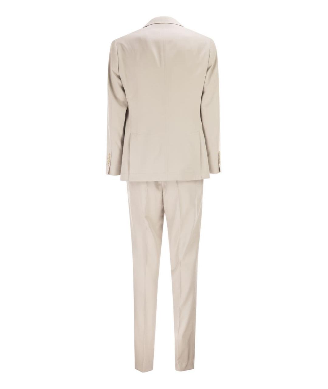 BRUNELLO CUCINELLI Бежевый классический костюм, фото 2