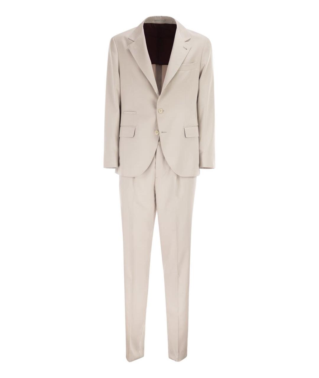 BRUNELLO CUCINELLI Бежевый классический костюм, фото 1