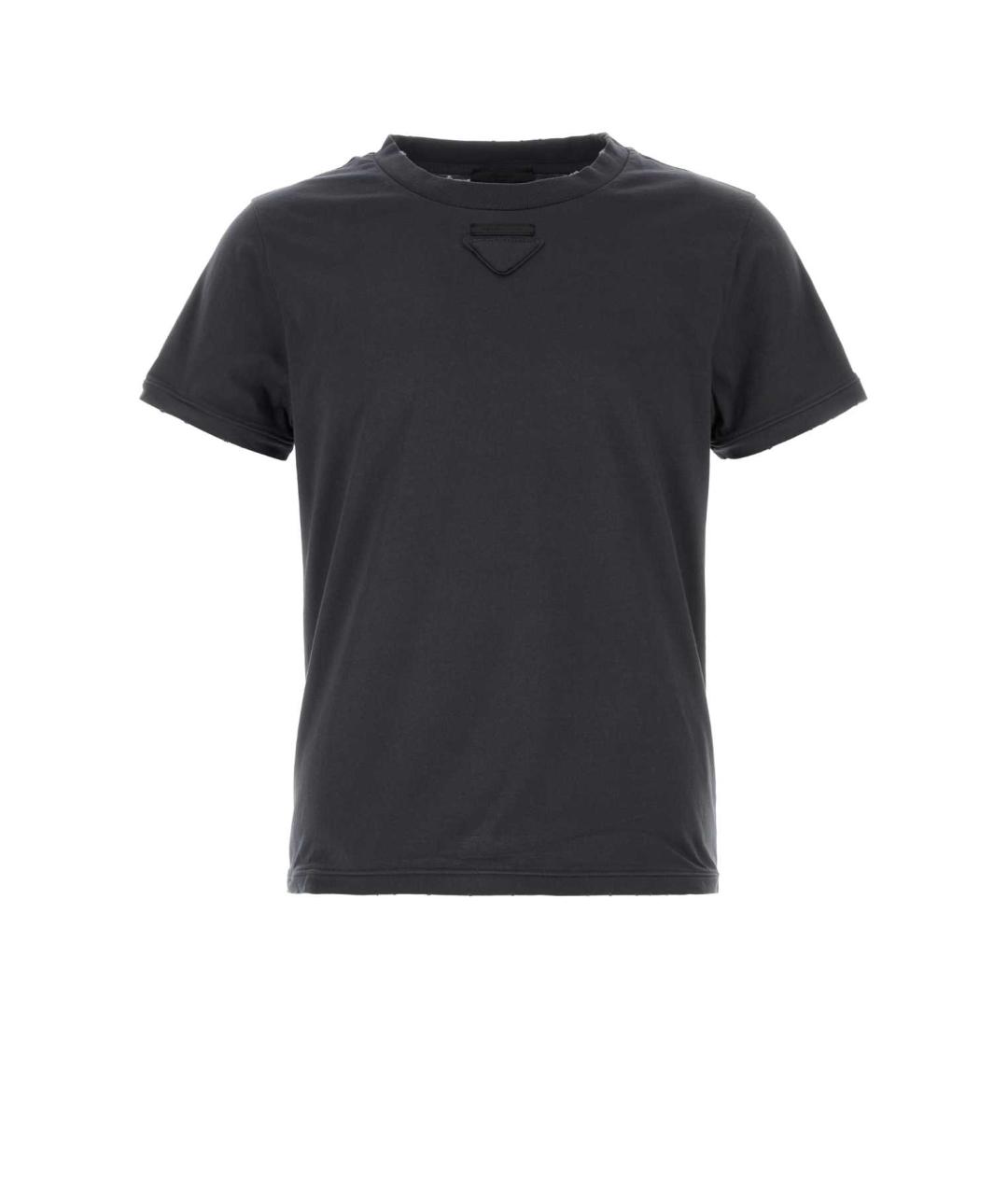 PRADA Серая хлопковая футболка, фото 1