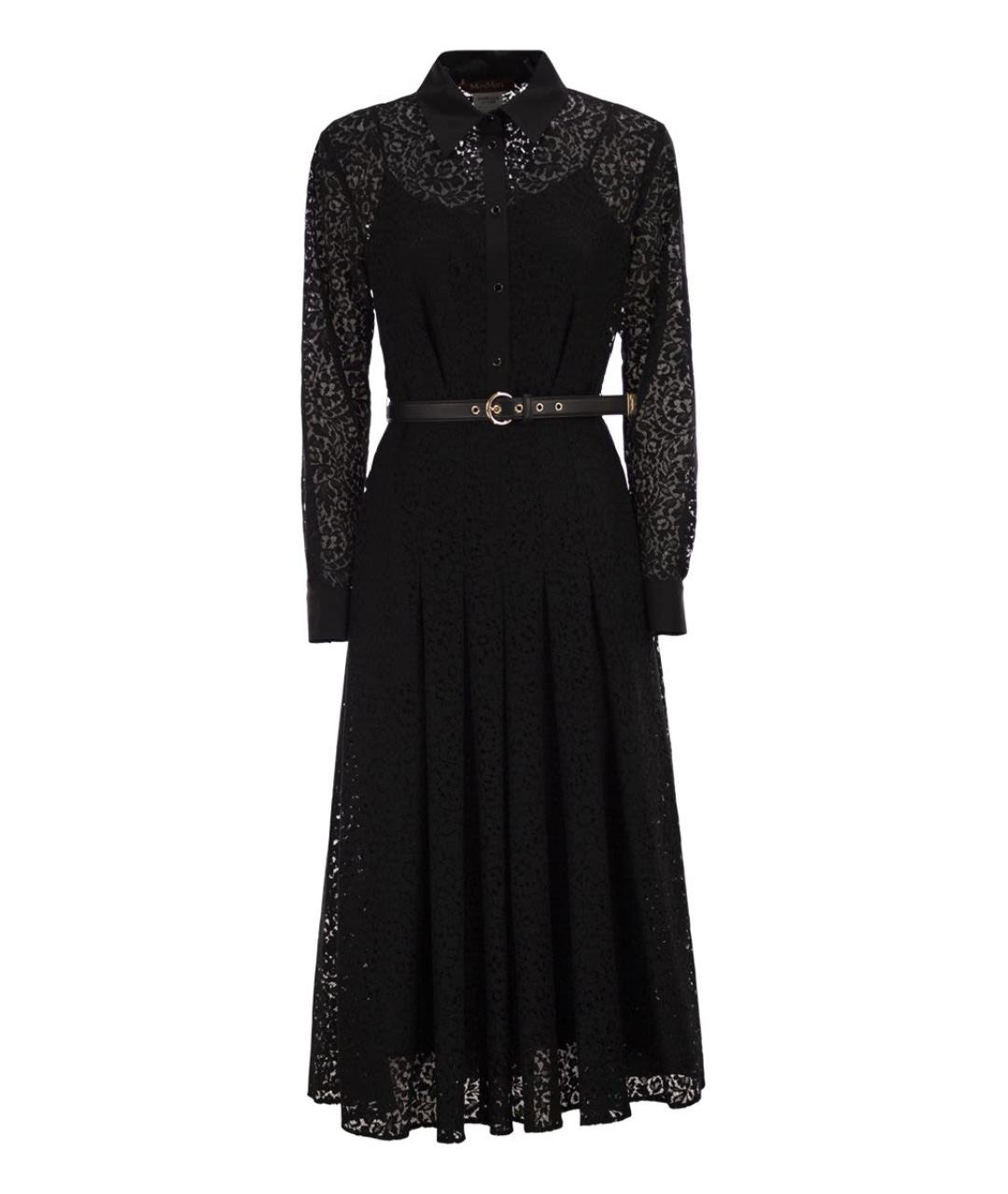 MAX MARA Черное хлопковое повседневное платье, фото 1