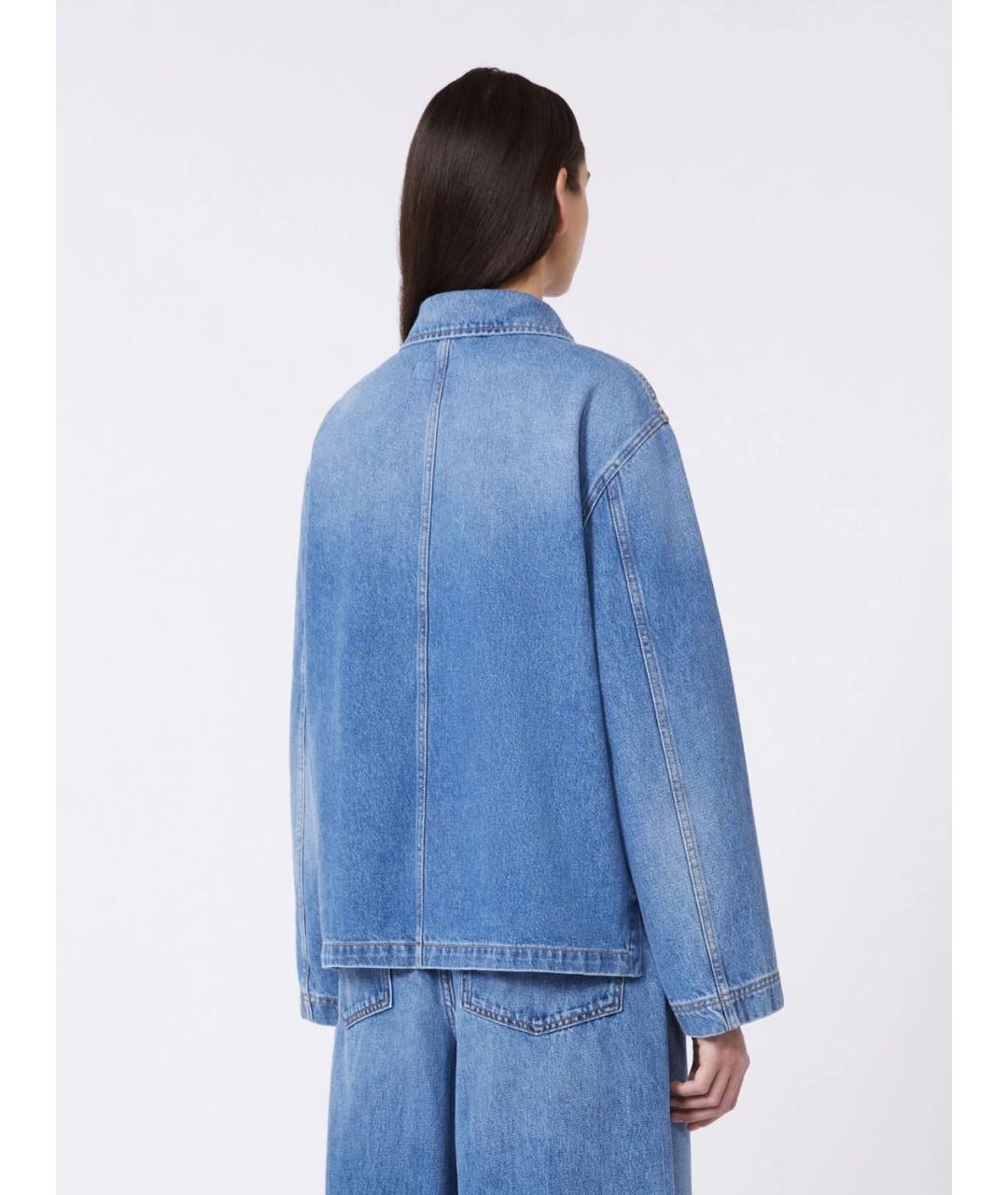 WEEKEND MAX MARA Синяя хлопковая куртка, фото 4