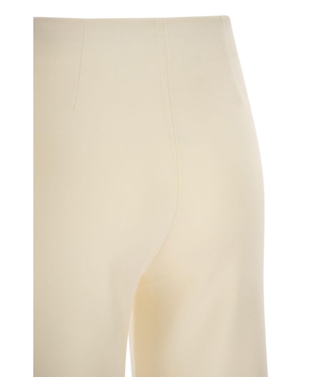 MAX MARA Бежевые вискозные прямые брюки, фото 4