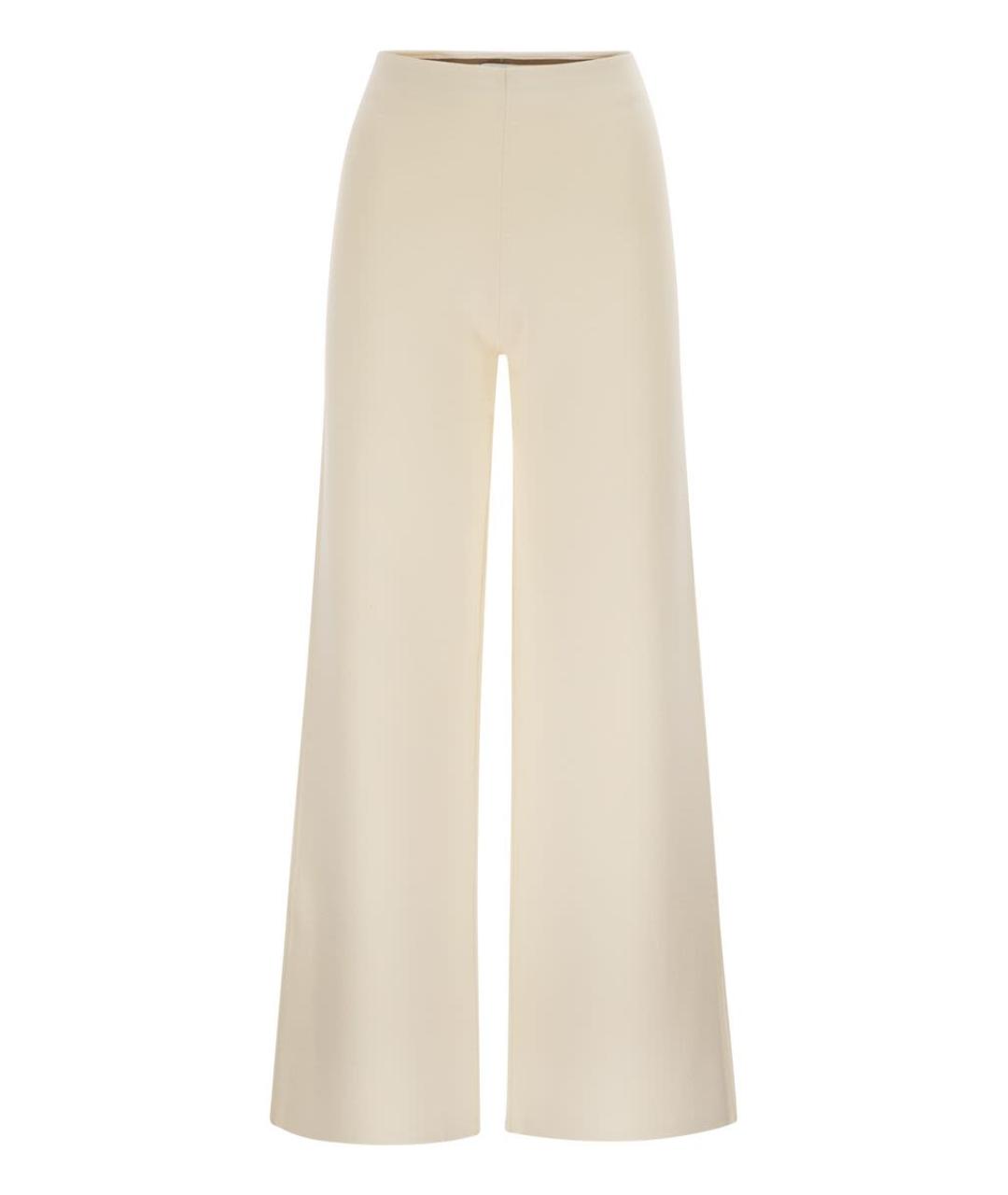 MAX MARA Бежевые вискозные прямые брюки, фото 1