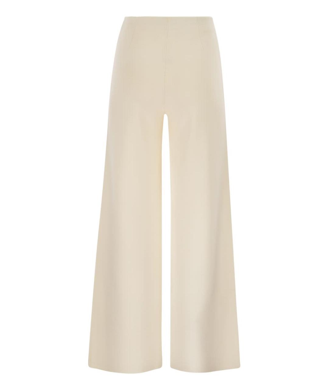 MAX MARA Бежевые вискозные прямые брюки, фото 2