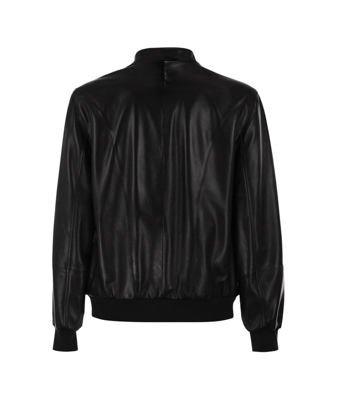 BRUNELLO CUCINELLI Черная кожаная куртка, фото 2