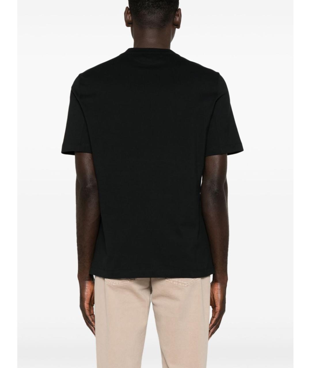 BRUNELLO CUCINELLI Черная хлопковая футболка, фото 2