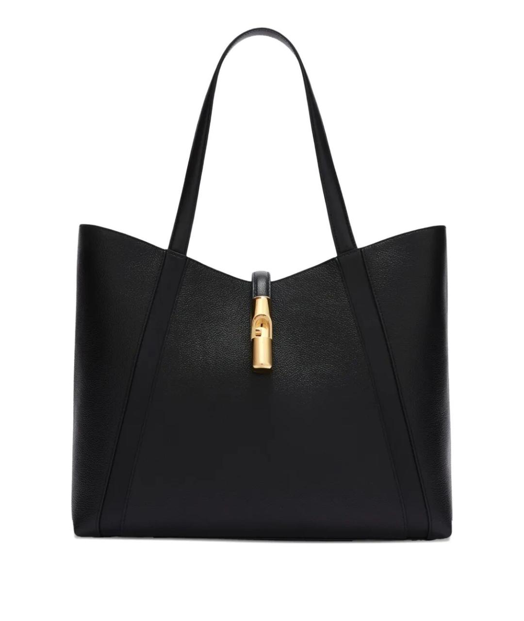 FURLA Черная кожаная сумка через плечо, фото 1