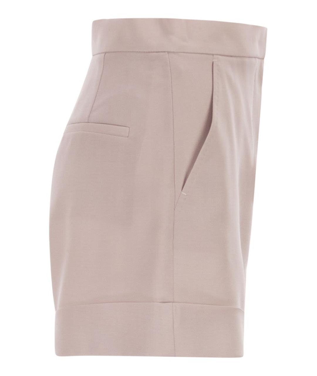 MAX MARA Розовые шерстяные шорты, фото 3