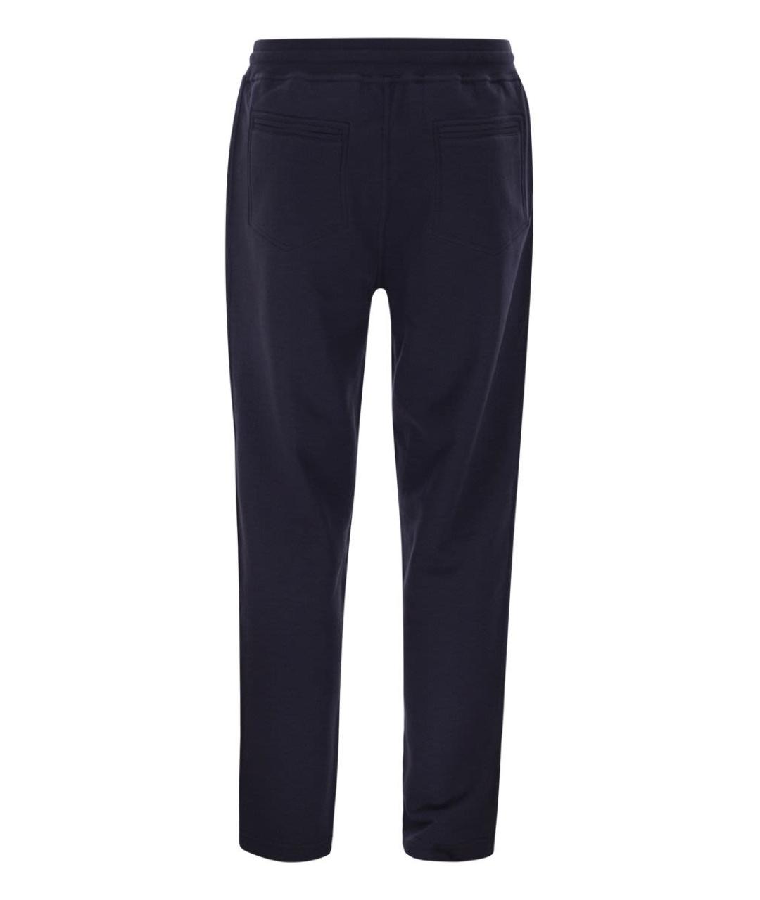 BRUNELLO CUCINELLI Темно-синие хлопковые повседневные брюки, фото 2