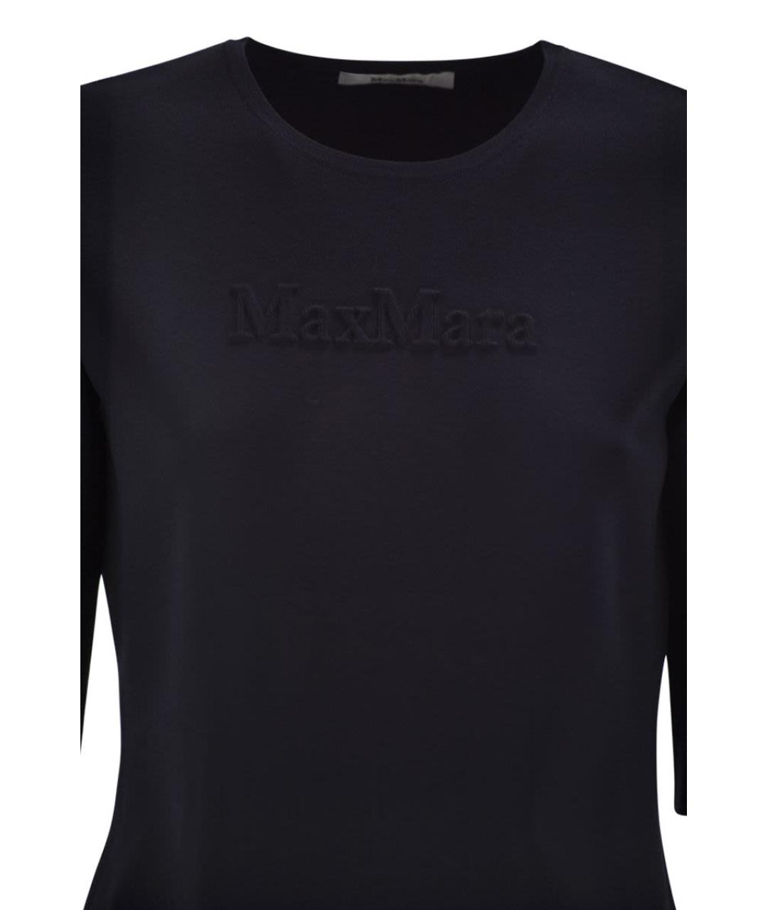 MAX MARA Синяя вискозная футболка, фото 4