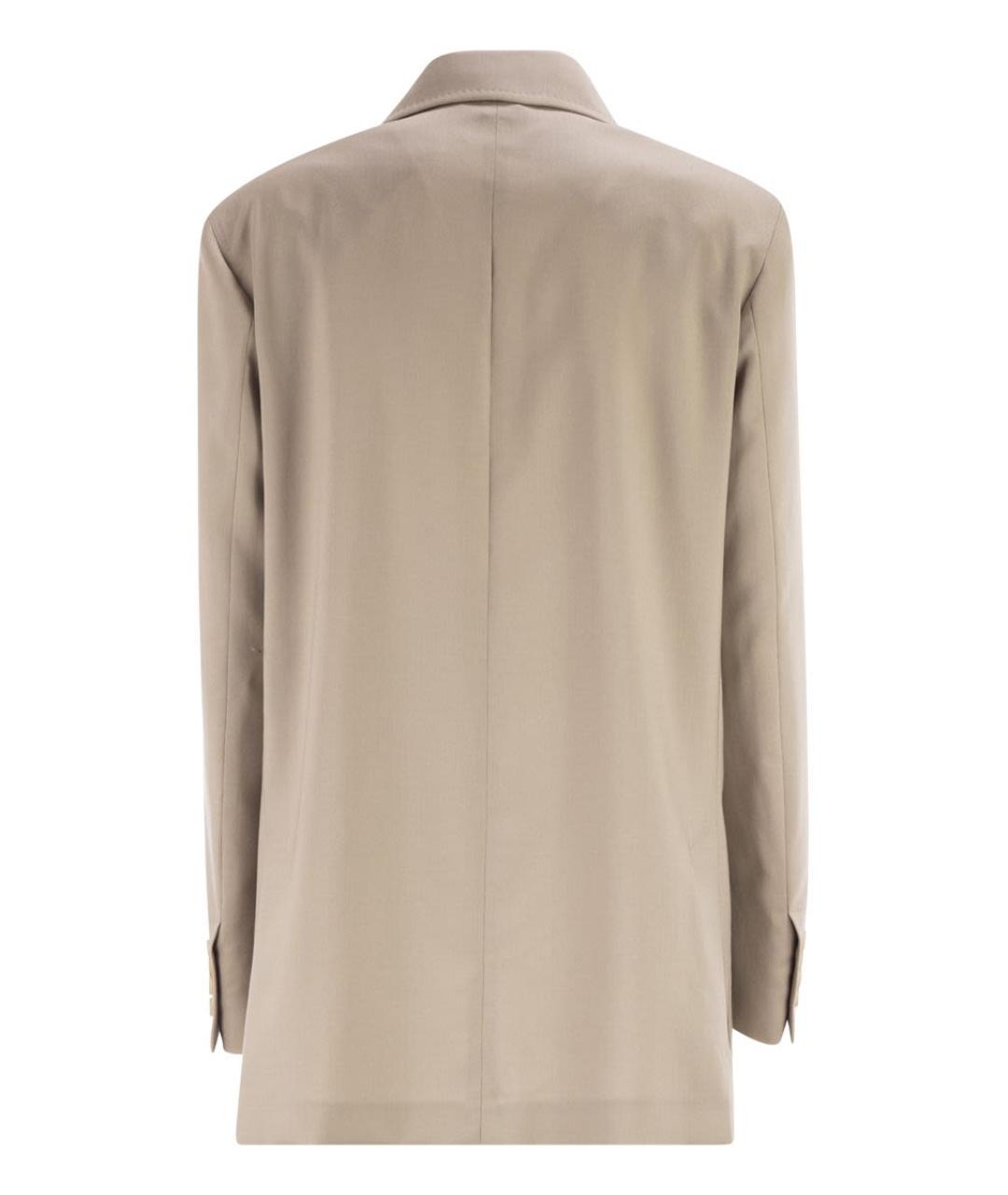 MAX MARA Бежевый шерстяной жакет/пиджак, фото 2