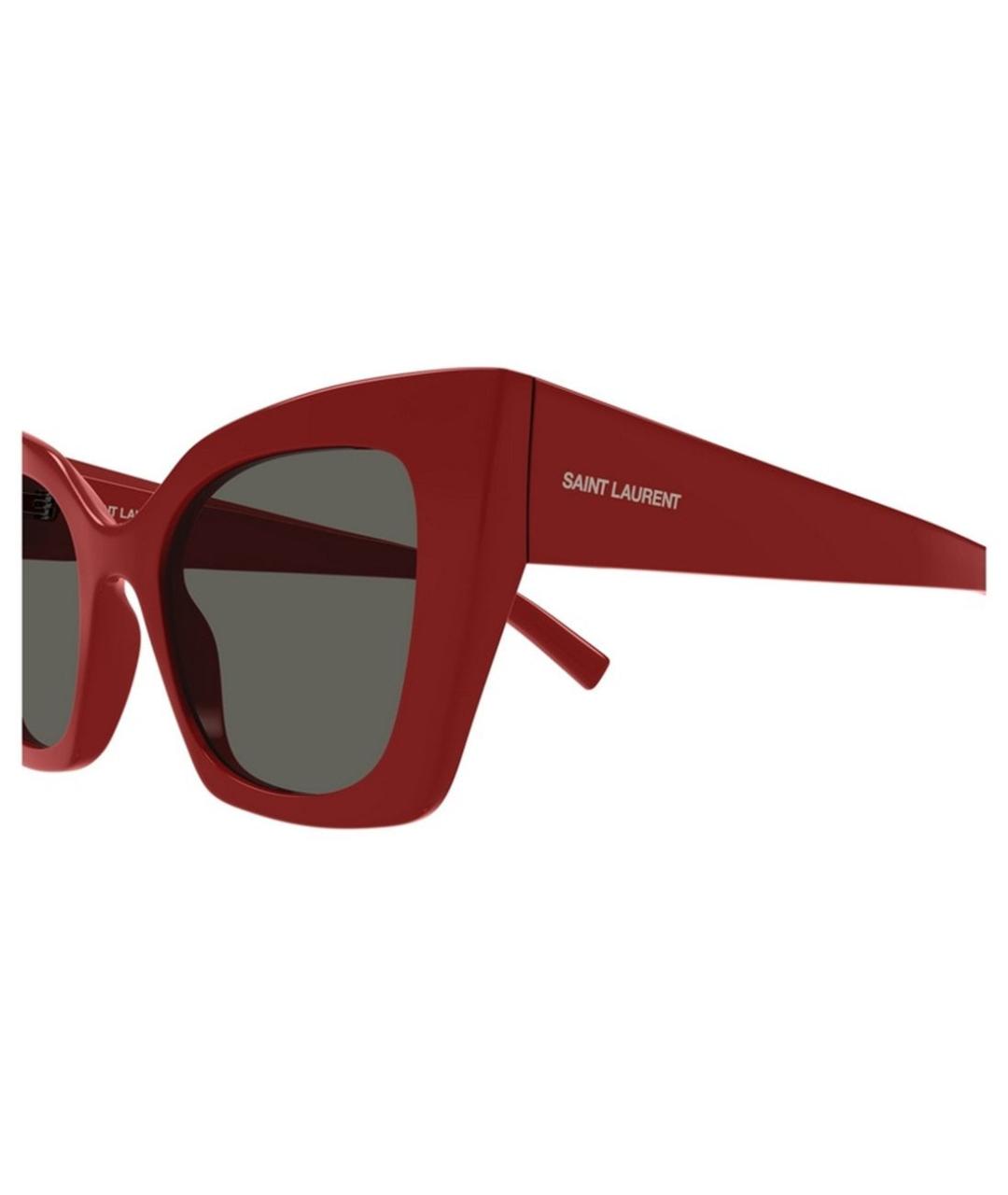 SAINT LAURENT Красные солнцезащитные очки, фото 3