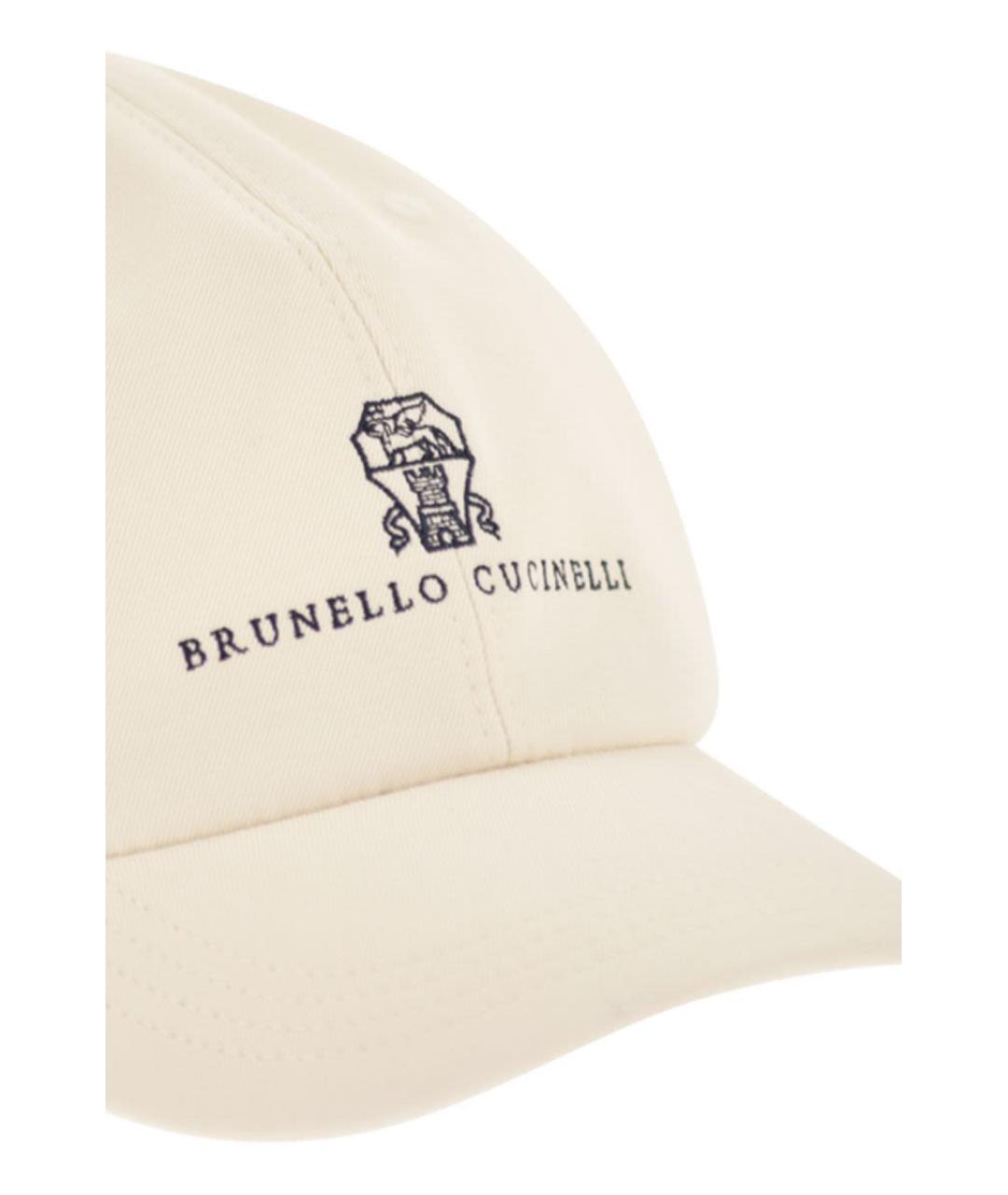 BRUNELLO CUCINELLI Белая хлопковая кепка/бейсболка, фото 4