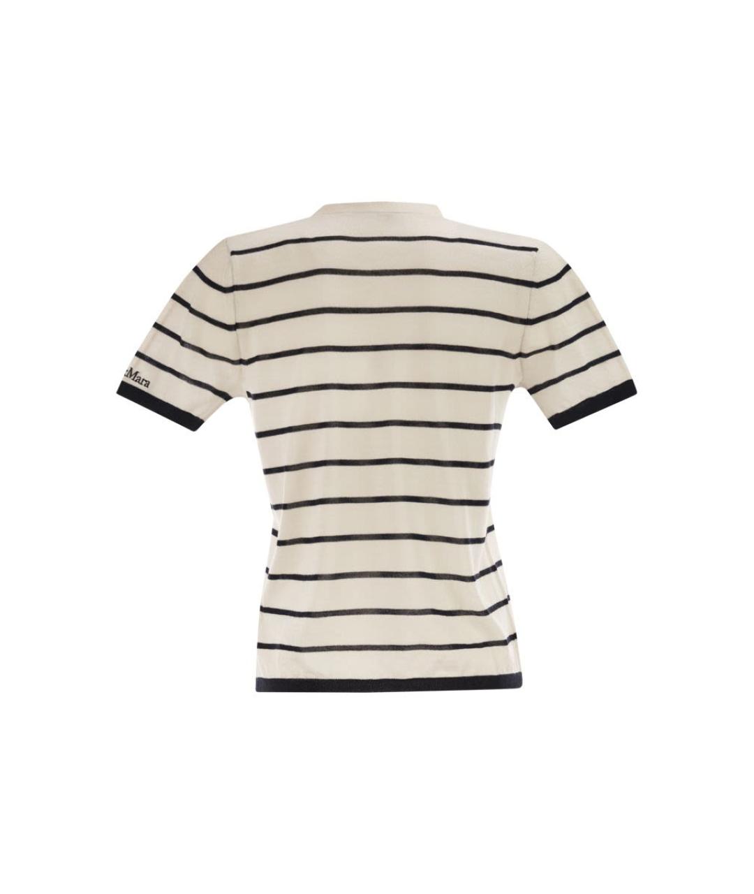 MAX MARA Белая кашемировая футболка, фото 2