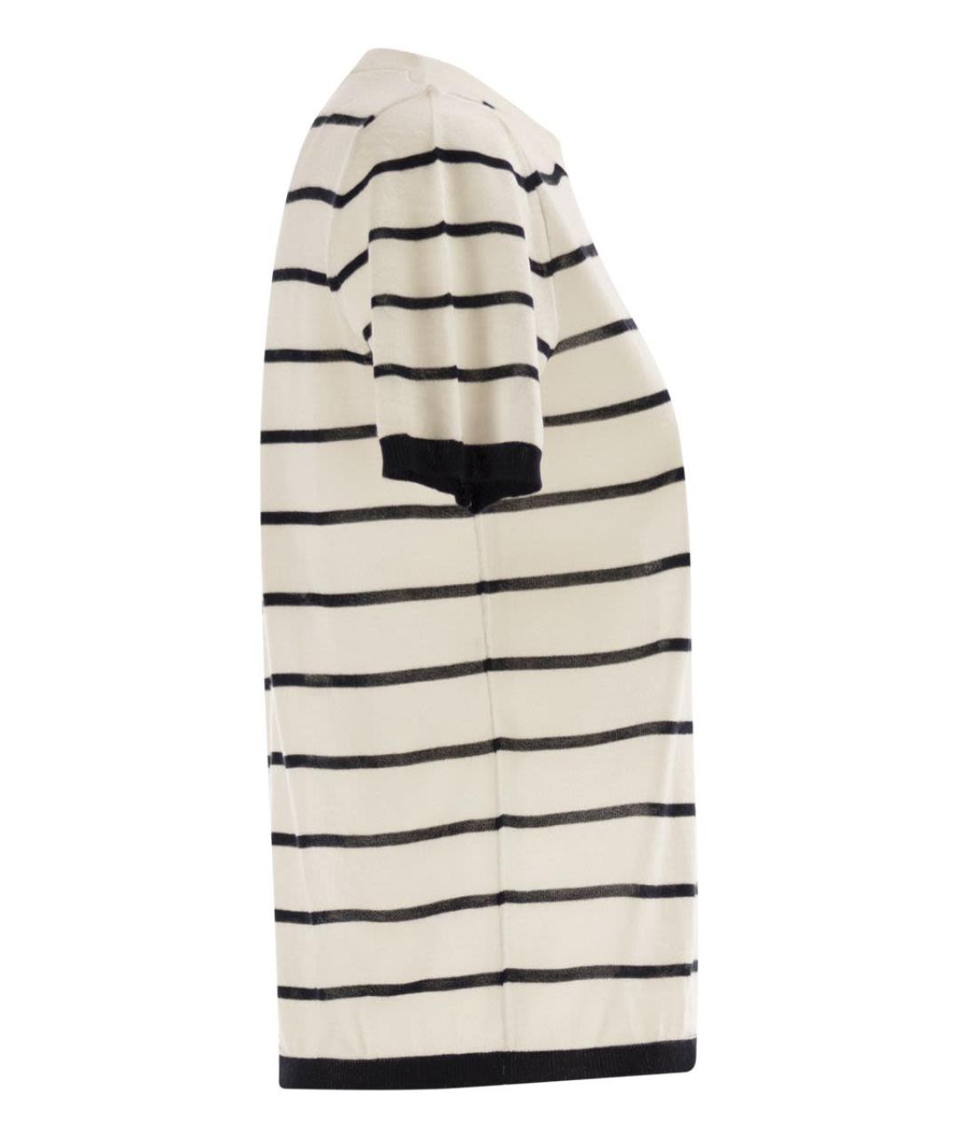 MAX MARA Белая кашемировая футболка, фото 3