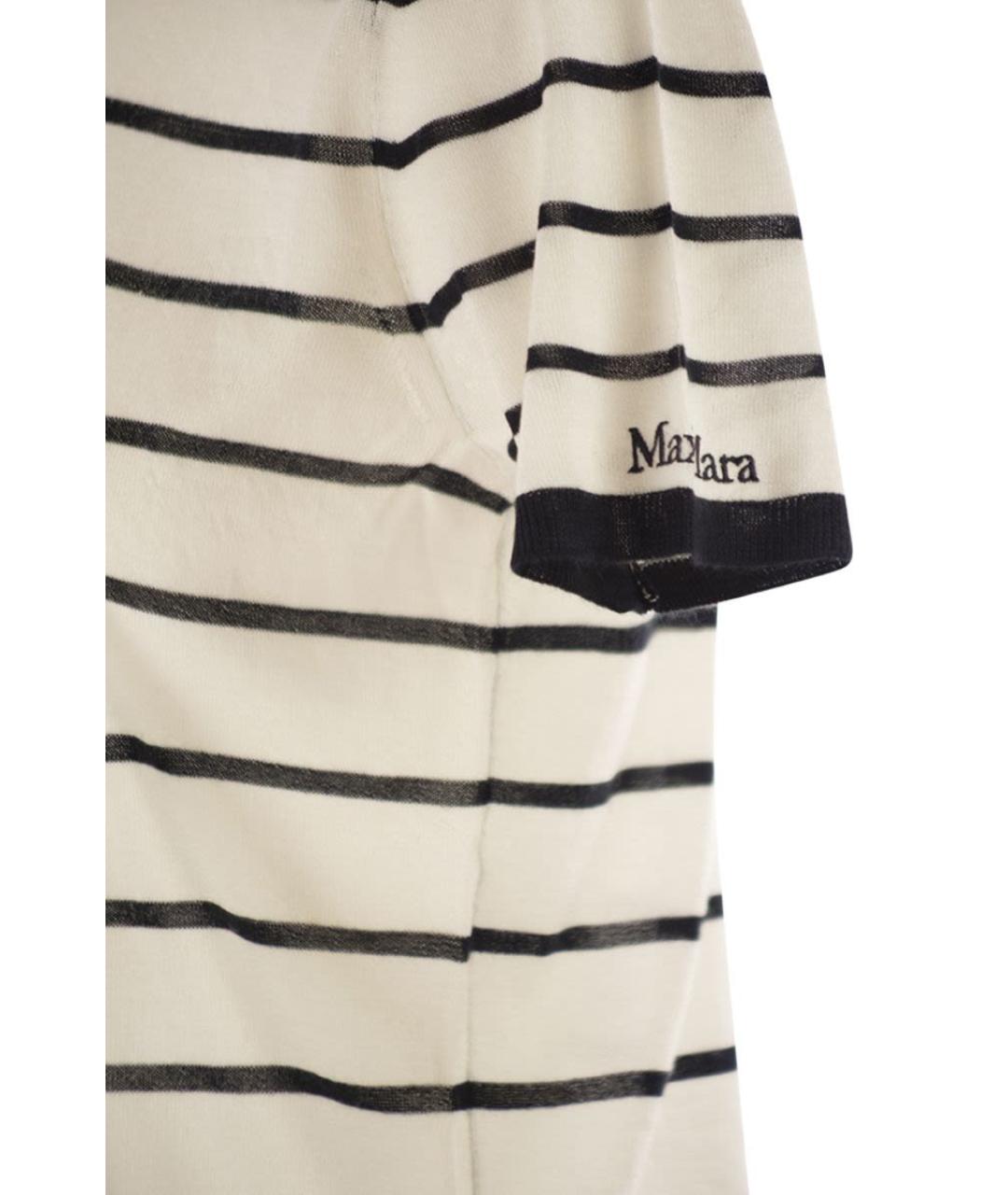 MAX MARA Белая кашемировая футболка, фото 4