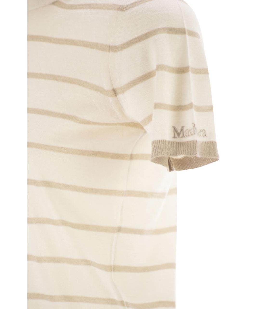 MAX MARA Бежевая кашемировая футболка, фото 4
