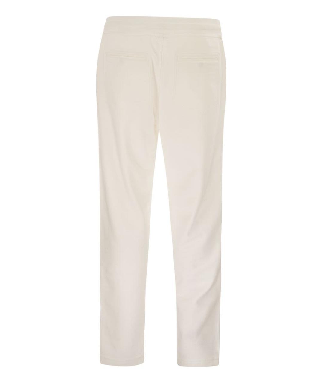 BRUNELLO CUCINELLI Белые хлопковые повседневные брюки, фото 2