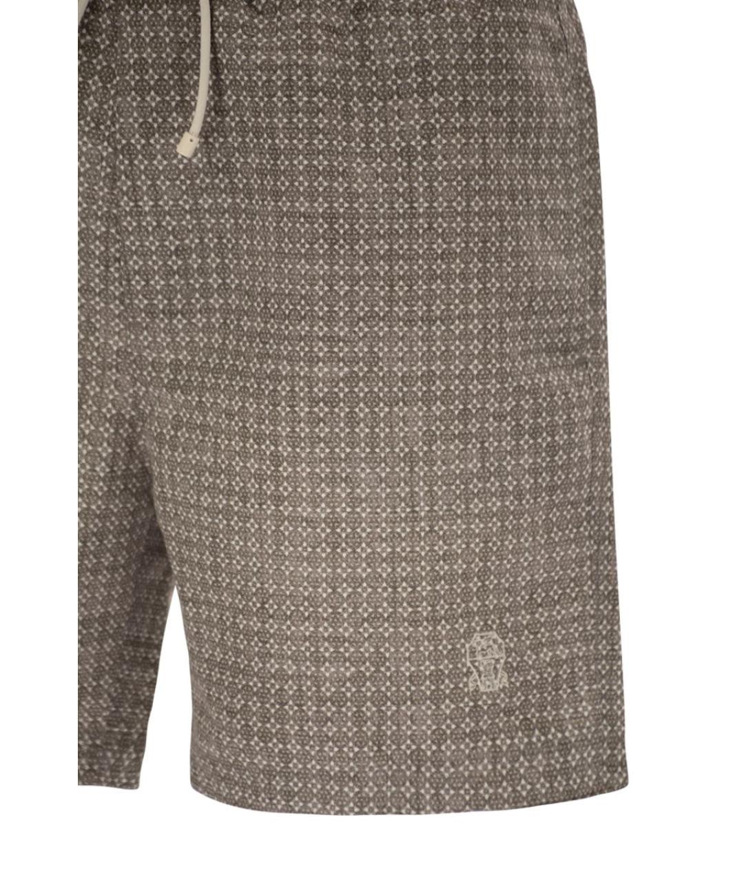 BRUNELLO CUCINELLI Коричневые полиамидовые шорты, фото 4