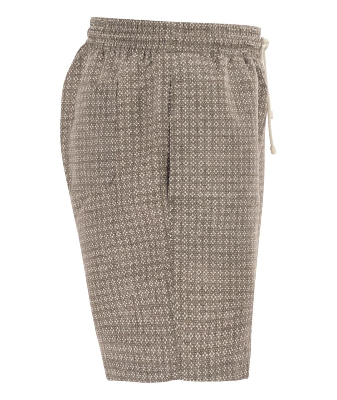 BRUNELLO CUCINELLI Коричневые полиамидовые шорты, фото 3