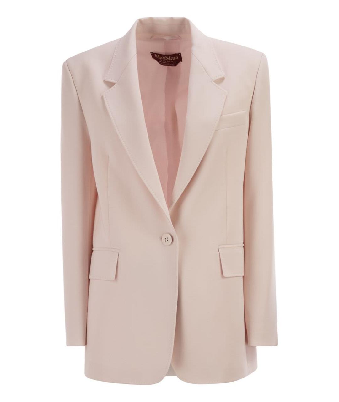 MAX MARA Розовый ацетатный жакет/пиджак, фото 1