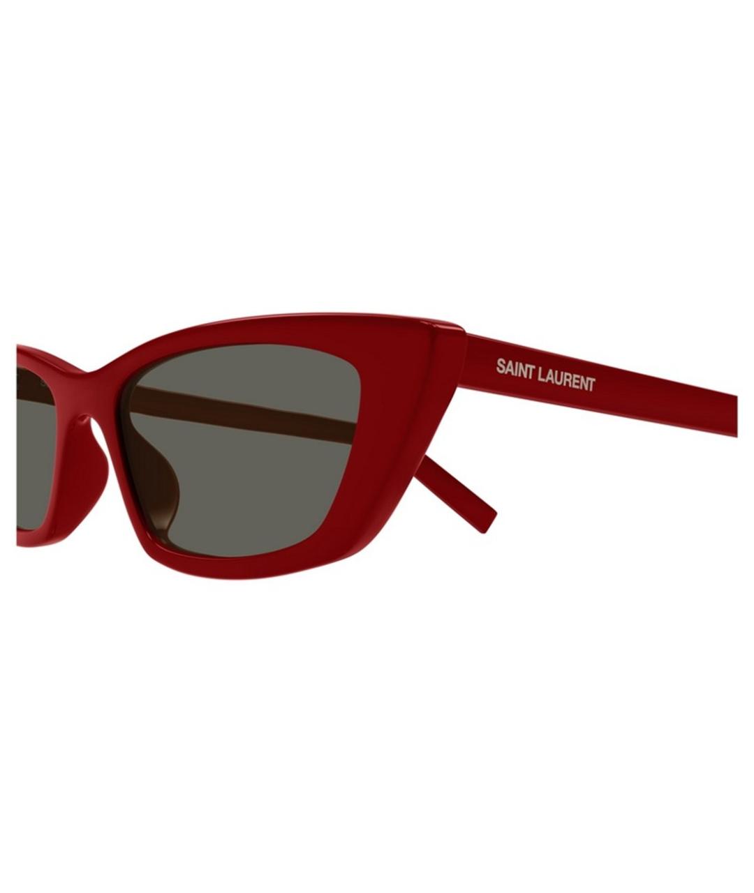 SAINT LAURENT Красные солнцезащитные очки, фото 3