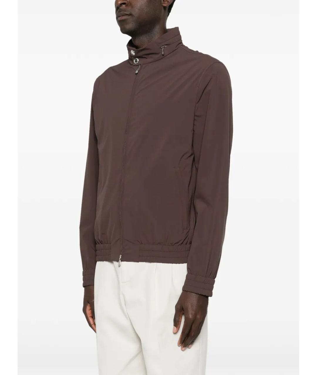 BRUNELLO CUCINELLI Коричневая полиамидовая куртка, фото 5