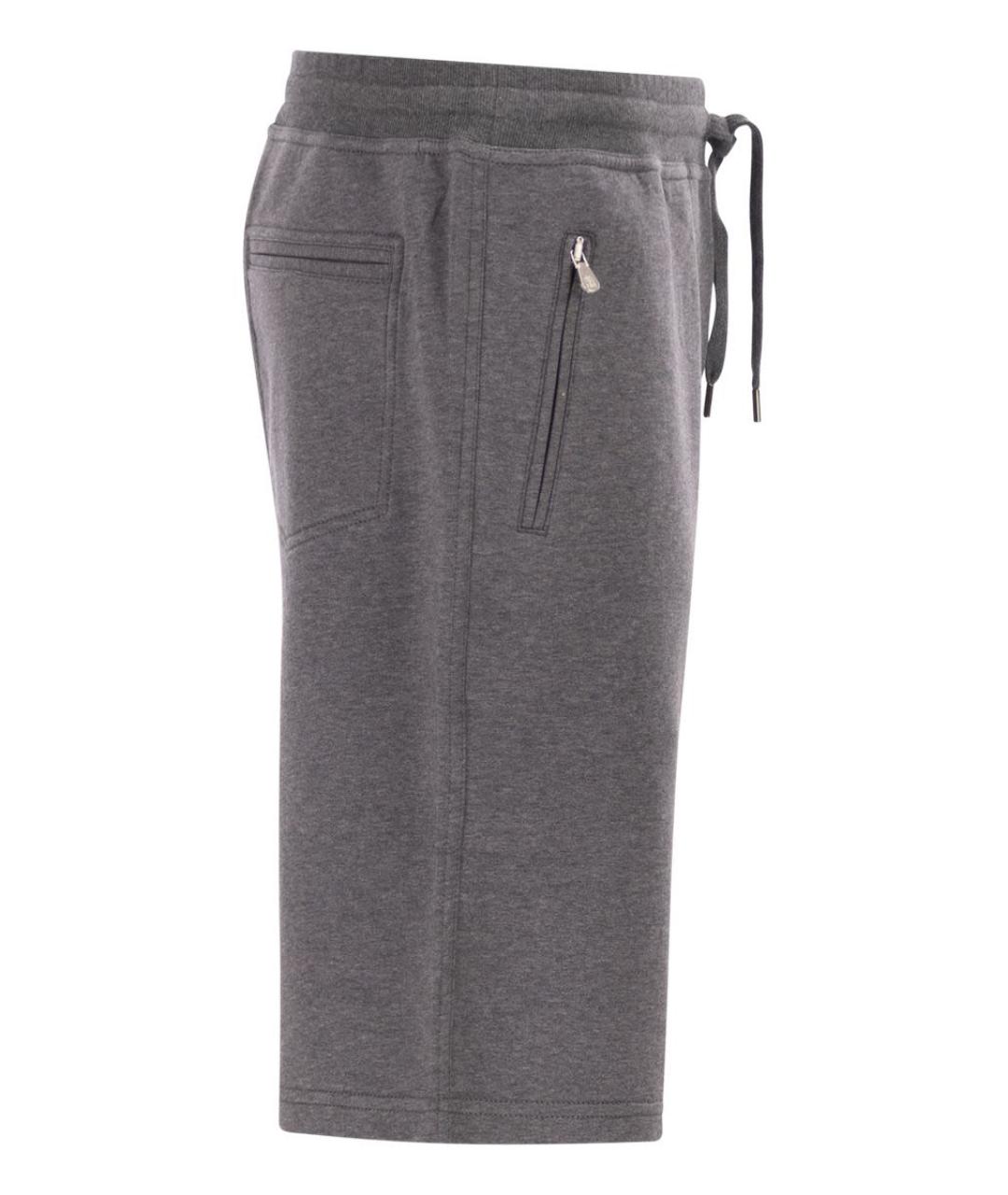 BRUNELLO CUCINELLI Серые хлопковые шорты, фото 3