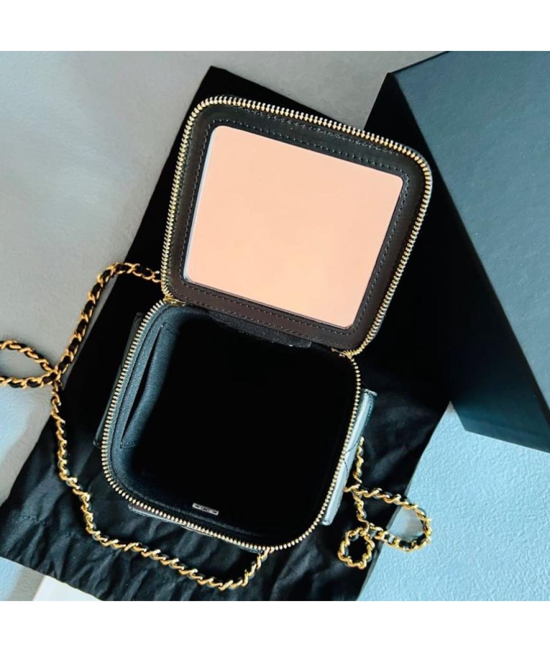 CHANEL Черная кожаная сумка через плечо, фото 7